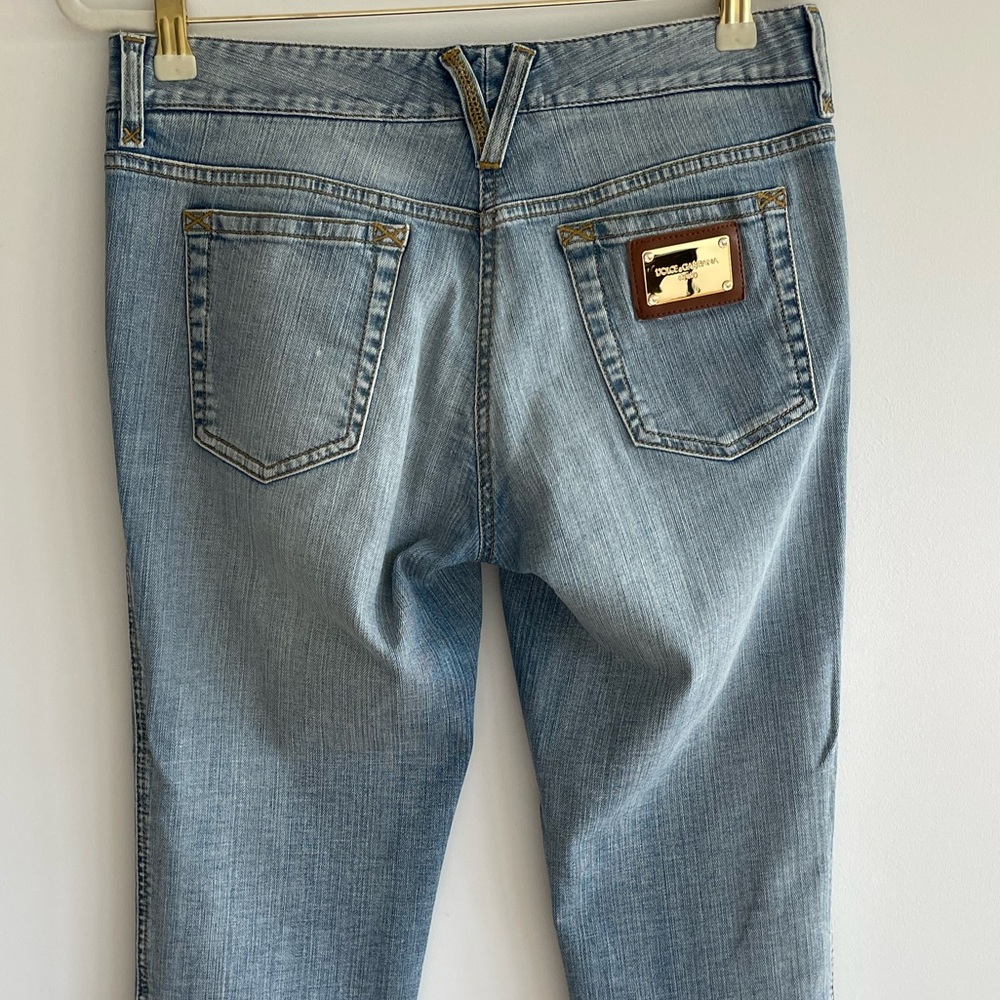 Dolce & Gabbana Light Wash Jeans with Ankle Zippers Size 42/6 - Picture 4 of 10
